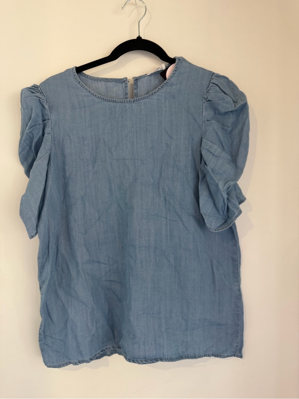 TCEC Light Blue Puff Sleeve Top-NWT
